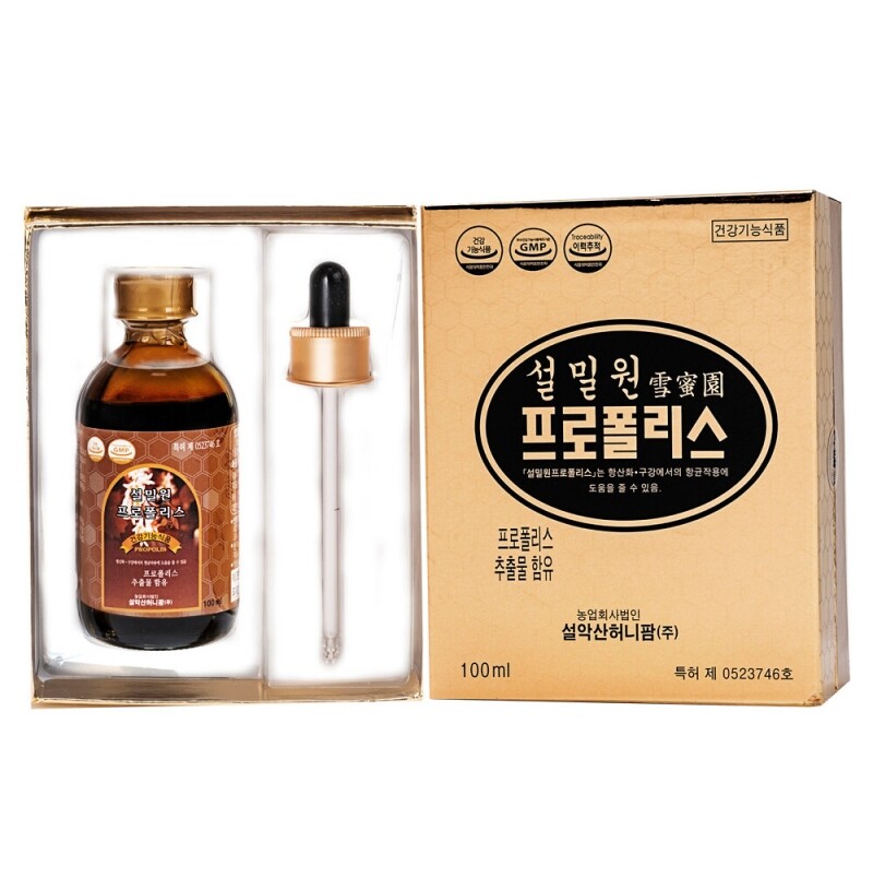 농업회사법인 설악산허니팜(주),[설악산허니팜] 설밀원 프로폴리스액 100ml * 4병