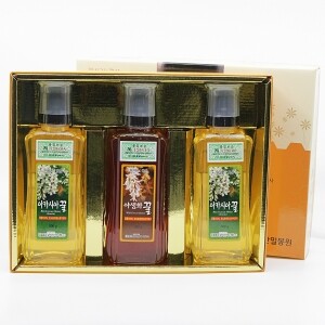 설악산허니팜  튜브꿀 선물세트(500gx3) 아카시아꿀 야생화꿀 밤꿀